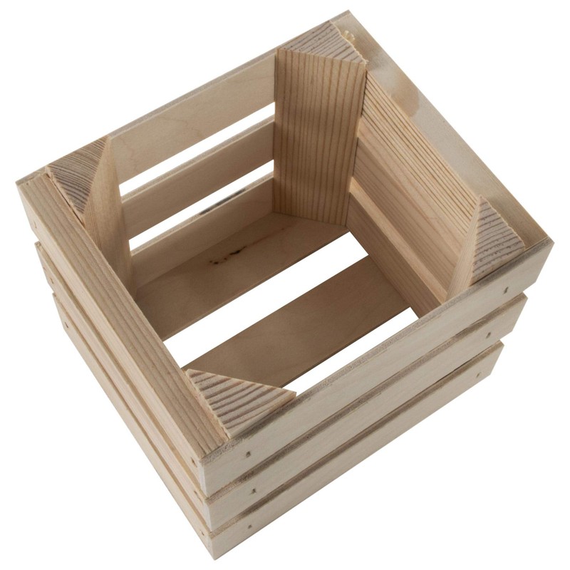 Small Cube Wooden Display Crate | 14 x 12 x