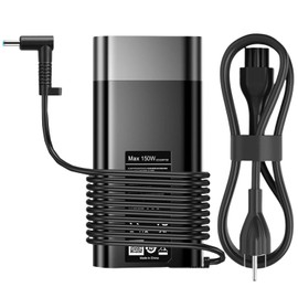 150W Laptop Charger for HP ZBook 15 16 17 15U 15V G3 G4 G5 G6 G7 G8 G9, ZBook Studio G3 G4 G5 G6 G7 G8, OMEN Pavilion Victus 15 17 Gaming Laptop, 19.5V 7.7A AC Power Adapter