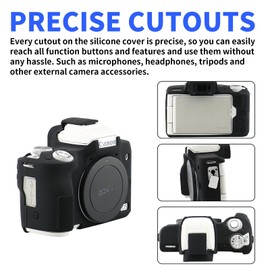 Easy Hood Camera Case for Canon EOS M50/M50 Mark II Digital Camera, Anti-Scratch Soft Silicone Case Cover Housing Protective Cover Protector Camera Body Skin Case (Black)