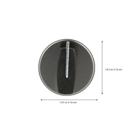 Tofficu 4 Pcs Gas Stove Knobs Replacement, Universal Plastic Burner Control Knobs for Home Gas Cooker, 1.61*1.61*1.18 Inch, Black, 0° Right Angle, Easy-to-Hold Raised Handle, Heat Resistant