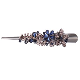 Lurrose Hair Clips, Beak Clips, Alloy, Rhinestones, Cute, Large, For Bundles, Hair Arrangement, Hair Ornaments (Color 1)
