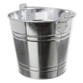 American Metalcraft PTUB87 Natural Galvanized Steel Pail with Handle, 1.16-Gallon, 8" Diameter, Silver (Single Расk)