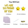 Graduation Bunting, We are So Proud of You Letter Balloons