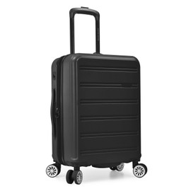 Travel Select Snowcreek Hardside Expandable Spinner Luggage w/USB Port, Black, 21-Inch Carry-on