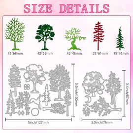 DELORIGIN Cutting Dies with Tree Motif Forest Cutting Dies Made of Carbon Steel for Card Making Embossing Scrapbooking Stencils Cutting Dies 2024 for DIY Crafts Albums Paper Greeting Cards