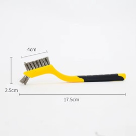 The Mini Wire Brush Scrapers (Brass, Stainless Steel & Nylon Bristles) for Multi-Purpose Uses with Custom Ridged Soft Grips for Complete Control,small wire brush