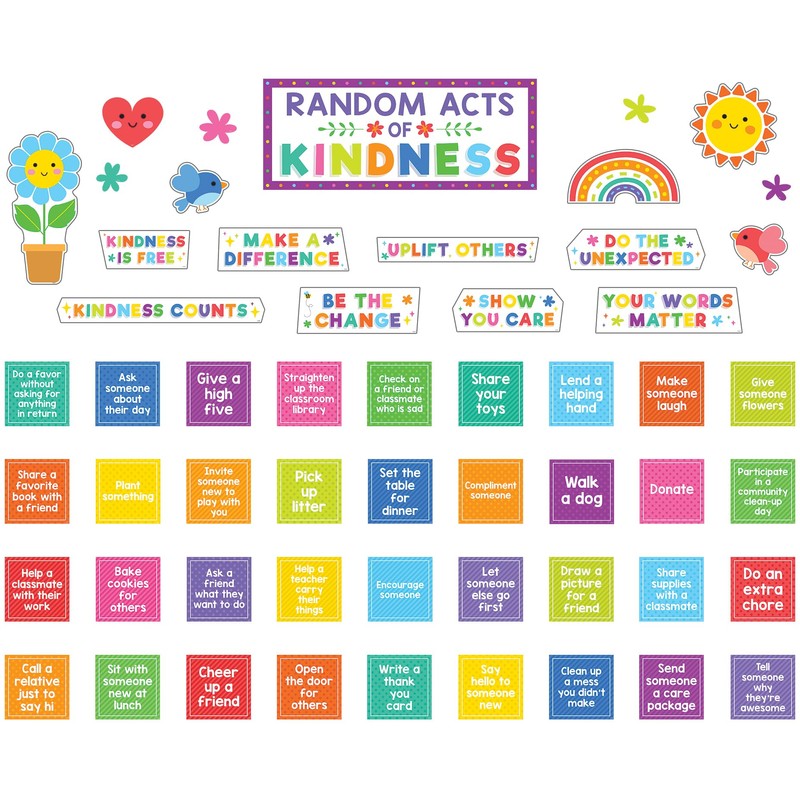 Teacher Created Resources Colorful Random Acts of Kindness Bulletin Board