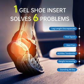 Heel Lift Inserts for Women Shoes - Kimihome Adjustable Gel Shoe Heels Insert Wedge for Women Uneven Legs Leg Length Discrepancies (3 Layers,Size S)