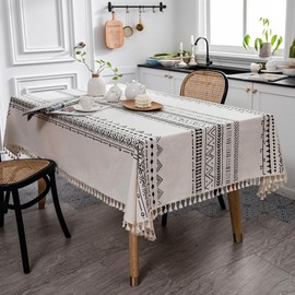 Taoluwin Rectangle Tablecloth, PVC Table Cover, Waterproof & Oilproof Table Cloth for Dining, Kitchen, Parties, Machine Washable, 140 * 180cm (Bohemia)
