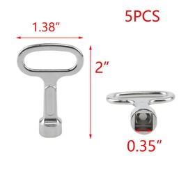 T Tulead 5PCS Square Socket Wrench Key 2"1.5" for Drawers, Electric Cabinets, Small Cabinet