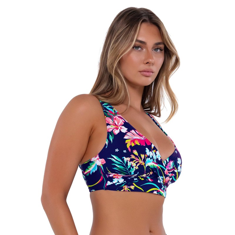 Sunsets Elsie Bralette - Bikini para mujer con aros, Island