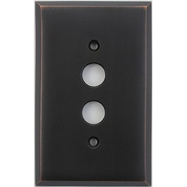 Classic Accents Oil Rubbed Bronze 1 Gang Push Button Light Switch Wall Plate