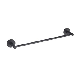 KIBI Circular 18 inch Bath Towel Bar, Solid Brass Wall Mounted Modern Bathroom Towel Bar, Bathroom Towel Hanger (Matte Black) (KBA1407)