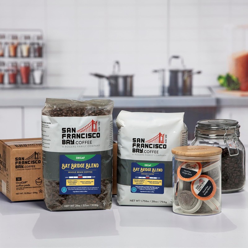 San Francisco Bay Whole Bean Coffee - DECAF Bay Bridge