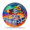 BHealthLife Dumpster Fire Challenge Coin - Sunflower Skeleton Motivational Coin
