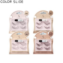 COLOR SLIDE Eyelashes Kit 5items, Type:GLAM