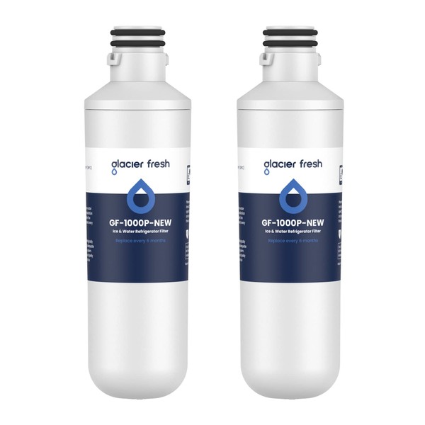 GLACIER FRESH Water Filter LT1000PC Replacement for Refrigerator, Compatible with LT1000PC/PCS, LT1000PC, LT-1000PC, MDJ64844601, ADQ747935 ADQ74793504 Water Filter (2 Pack)