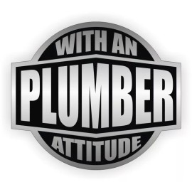 Unbranded/Generic 3pk Plumber With An Attitude Hard Hat Decals Helmet Stickers Sarcastic Plumb