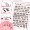 Yawamica Natural Lash Clusters Clear Band Eyelash Clusters 10-14mm Lash