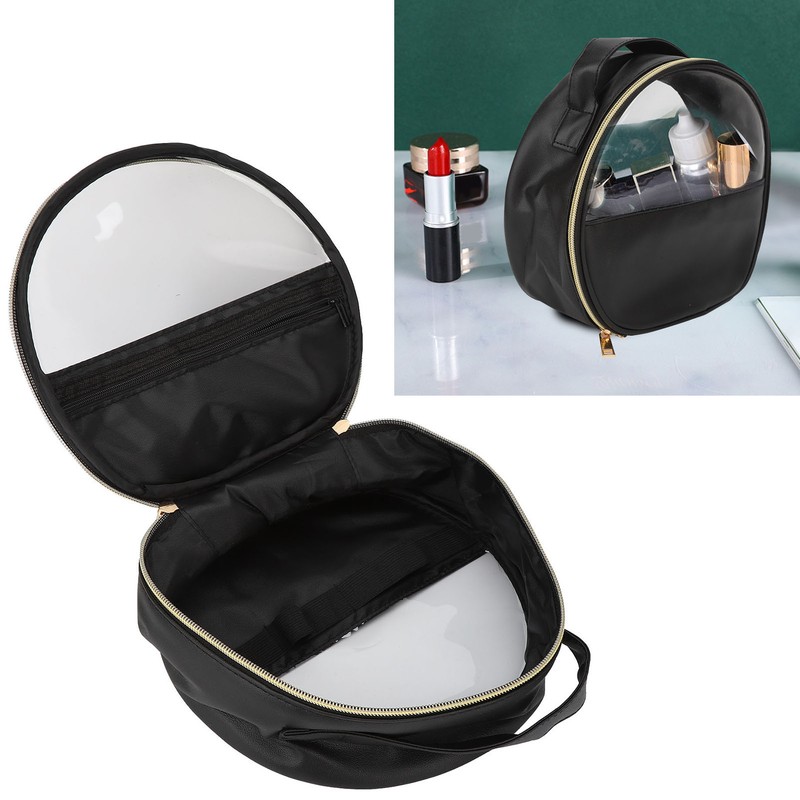 Toiletry Bag PU Leather Makeup Bag Portable Cosmetic Bag Portable