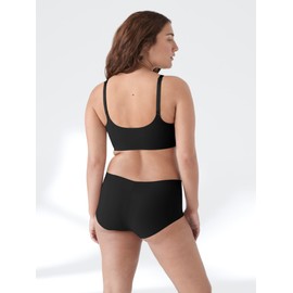 True & Co Womens Body Triangle Convertible Strap Bra, Black, M 34C-D 36A-B US