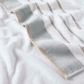 Decorative Bath Sheet Set - Combed Cotton 2 Pack 68x35 Bath Towel Set - Luxurious, Ultra-Soft, Durable Towels for Bathroom Decor (Glacier Grey/Cappuccino)