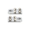 1 Pair 4-Cell Flat Ear Battery Terminals, Premium Aluminum Battery