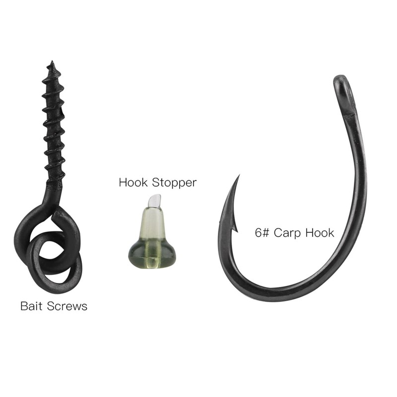 Ronnie Rig Hook Bait Stopper Bait Screws Terminal Tackle Pack