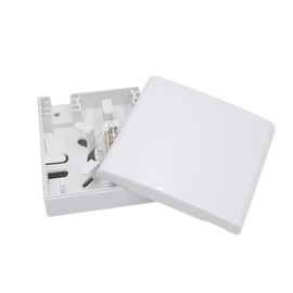 2-Port Fiber Optical Terminal Junction Box Suitable for Fiber Optic Cabling and Dark Embedded Surface Box Fiber Panel Box Desktop Place FC,LC,DLC,SC Adapters for FTTH FTTO FTTD