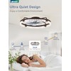 LEDIARY 24 Inch Low Profile Ceiling Fans with Lights and
