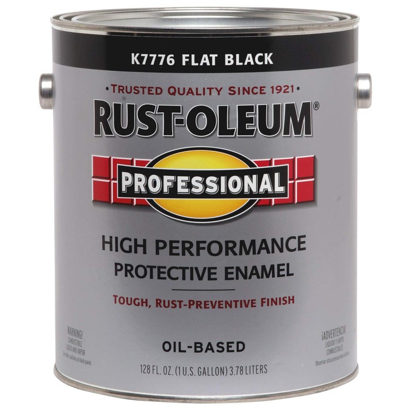 Rust-OLEUM K7776-402 Professional Gallon Flat Black Enamel