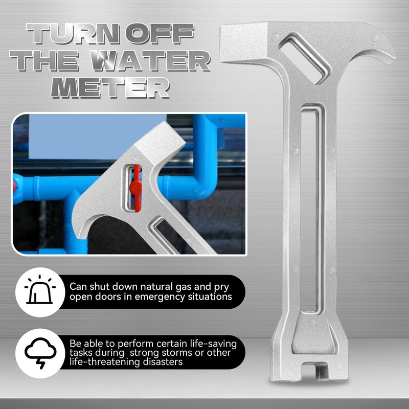 4-in-1 Emergency Tool – Gas & Water Shut Off Wrench,
