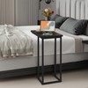 VECELO C Shaped End Side Table for Sofa Couch and