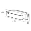 Tiger Tess, Toilet roll holder without cover, White, 81x145x45mm