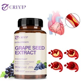 Grape Seed Extract 400mg Capsules 120 Capsules For Cardiovascular Balance and Strengthening Resistance, 1 Piece, 120 Tablets / 포도씨 추출물 400mg 캡슐 120캡슐 심혈관 균형 및 저항력 강화용, 1개, 120정