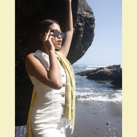 Cacala Lightweight and Thin Turkish Beach Towel 100% Cotton Sand-Free and Quick-Drying Goodness Perfect as an Extra Large Travel Towel, Beach Accessory, or Gift for Beach Lovers, 37 x 70