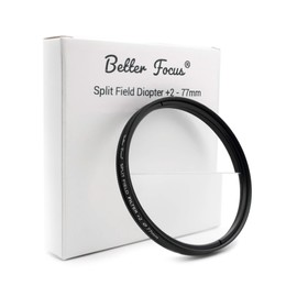 Better Focus - Rotating Split Field Diopter Lens + 2 Filters 77 mm 82 mm 67 mm 72 mm - Prism Filter - Macro Lens - Macro Attachment - Prism Photography - Gift for Photographer (Split Diopter 77mm)