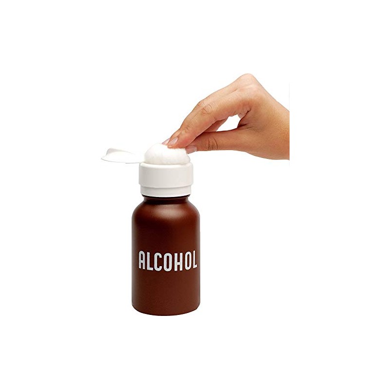 Menda 35601 HDPE 8oz Alcohol Dispensing Bottle, with Lasting-Touch Pump,