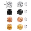 Vissen 4 Pairs CZ Magnetic Clip On Earrings For Women