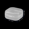 MANCHAP 50 Pack Square Mini Plastic Bead Box, 3.5 x