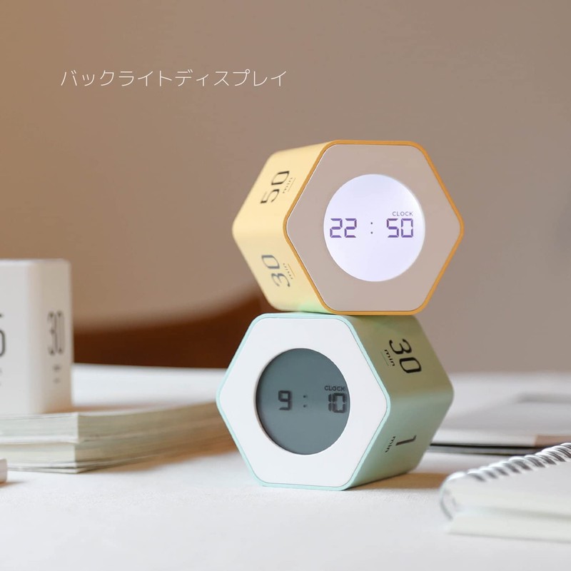 Mooas Multi Hexagon Clock Timer Ver2, Timer for Study, 12/24