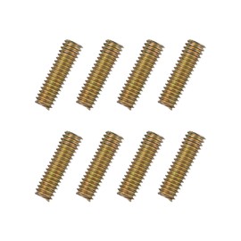 uxcell 8pcs Fully Threaded Rods 5/16x1 All Thread Studs Long Threaded Screw Carbon Steel for Furniture Garden Railing Mounting Assembly Fastening Frame Connection Colorful Zinc