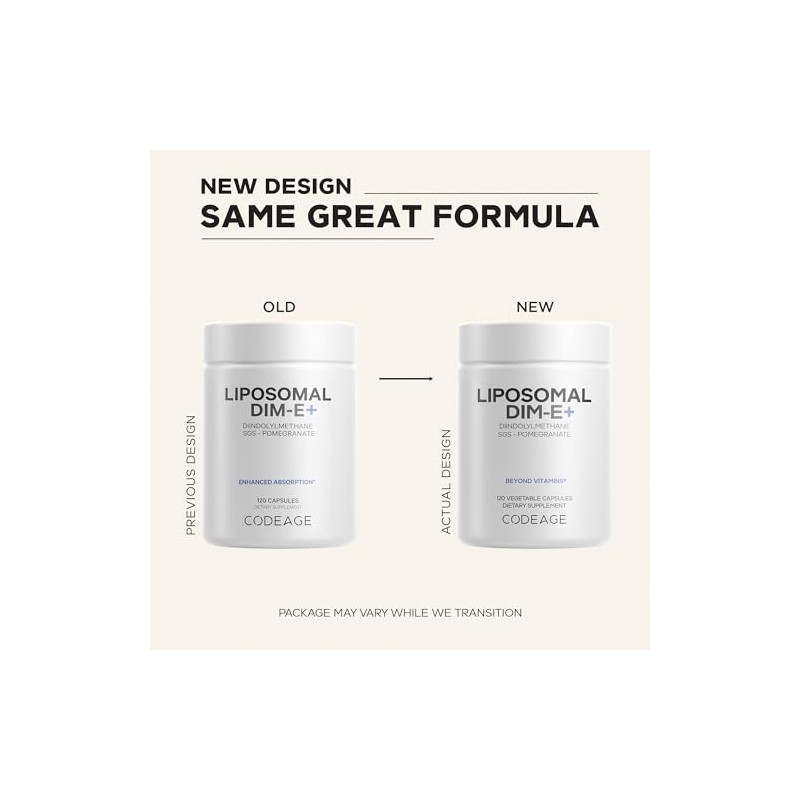 Codeage Suplemento Liposomal Dim: Suministro De 4 Meses De Vitaminas