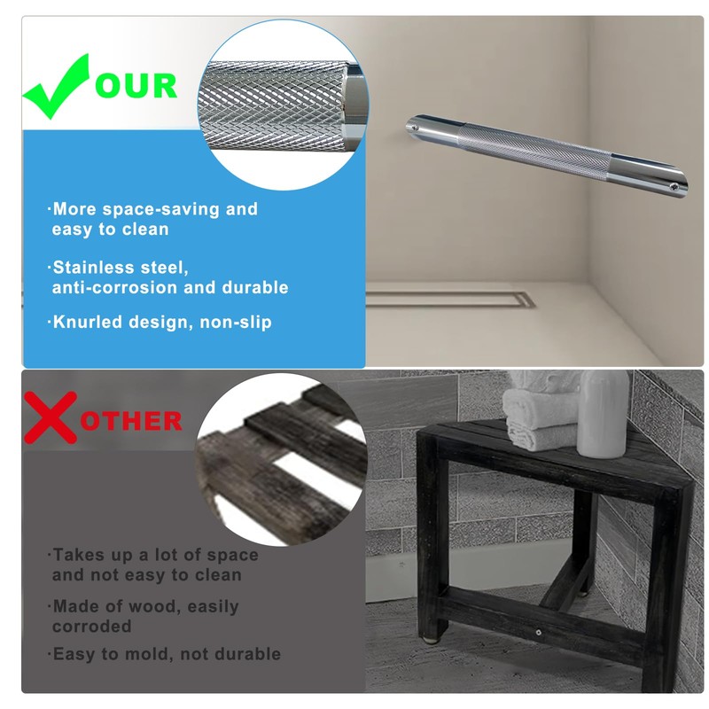 Shower Foot Rest for Shaving Legs Shower Foot Stool- Wall