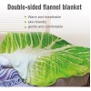 Jextech Frazada Cobija Lechuga Verdura Felpa Manta Ultra Suave