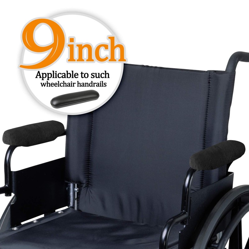 WAP9-01B - Reposabrazos para silla de ruedas, con almohadillas para