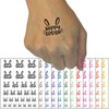 Hoppy Happy Easter Bunny Ears Temporary Tattoo Water Resistant Fake