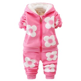Desconocido yaoyao Baby Girls 3 Piece Sets T Camisa, Chaleco y Pantalones, Hot Pink