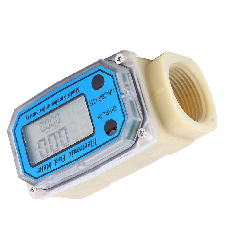 Mini Digital Turbine Flowmeter Diesel Fuel Flow Meter 10‑90L/min 1"