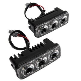 Daytime Running Lights, 2PCS Waterproof DRL Car Fog Light for Car SUV Sedan Vehicle, Super Bright, White